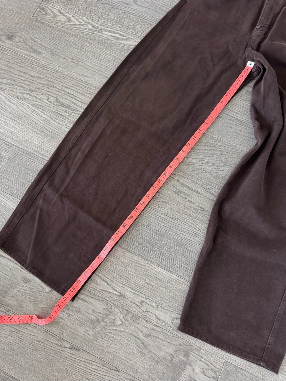 🌼Zara🌼 NWT Brown High-Rise Relaxed Wide Leg Jeans, Size 8 - Picture 6 of 8